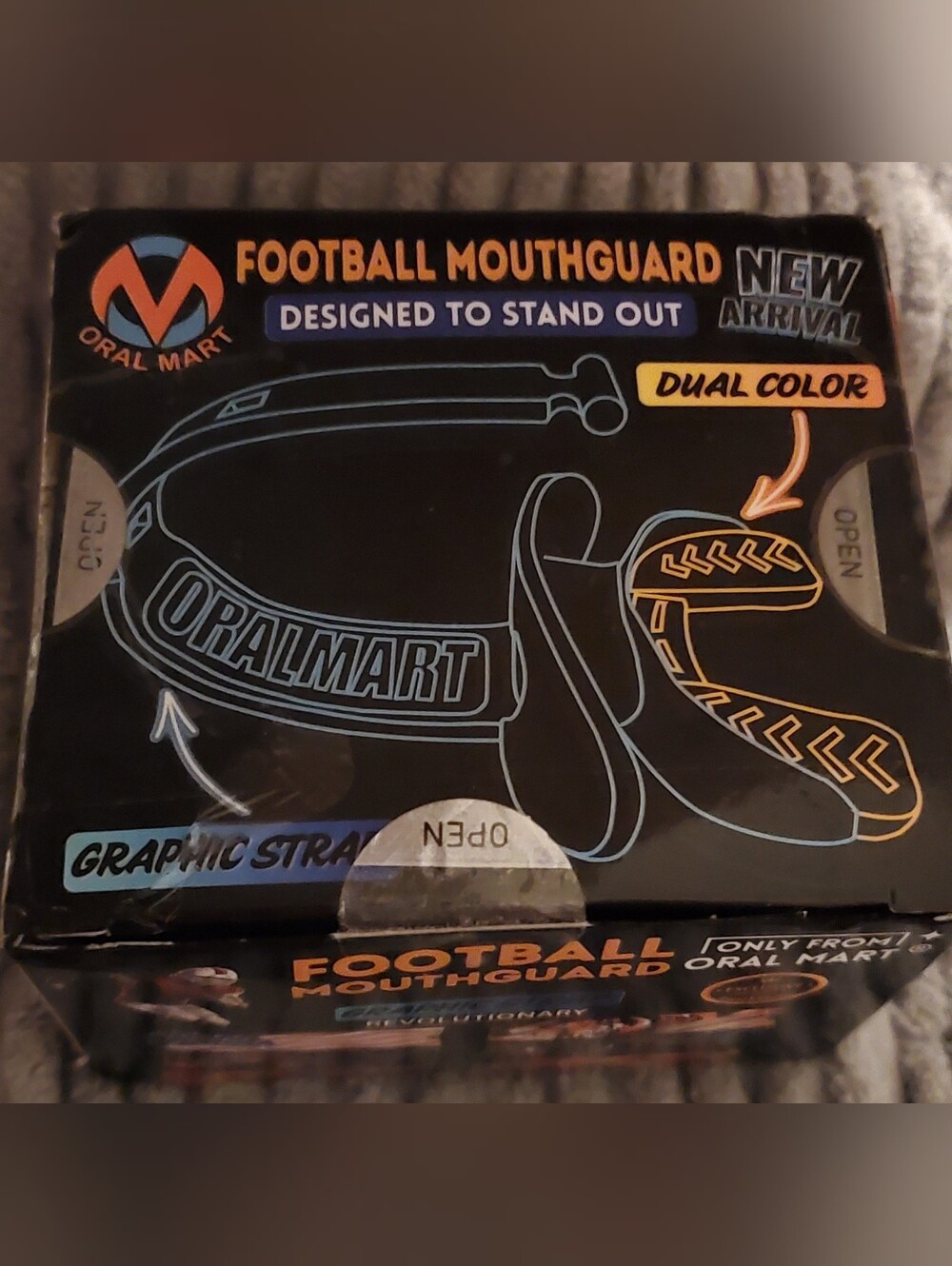 Oral Mart Football Mouthguard Red & Yellow